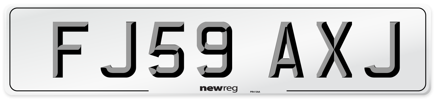 FJ59 AXJ Number Plate from New Reg